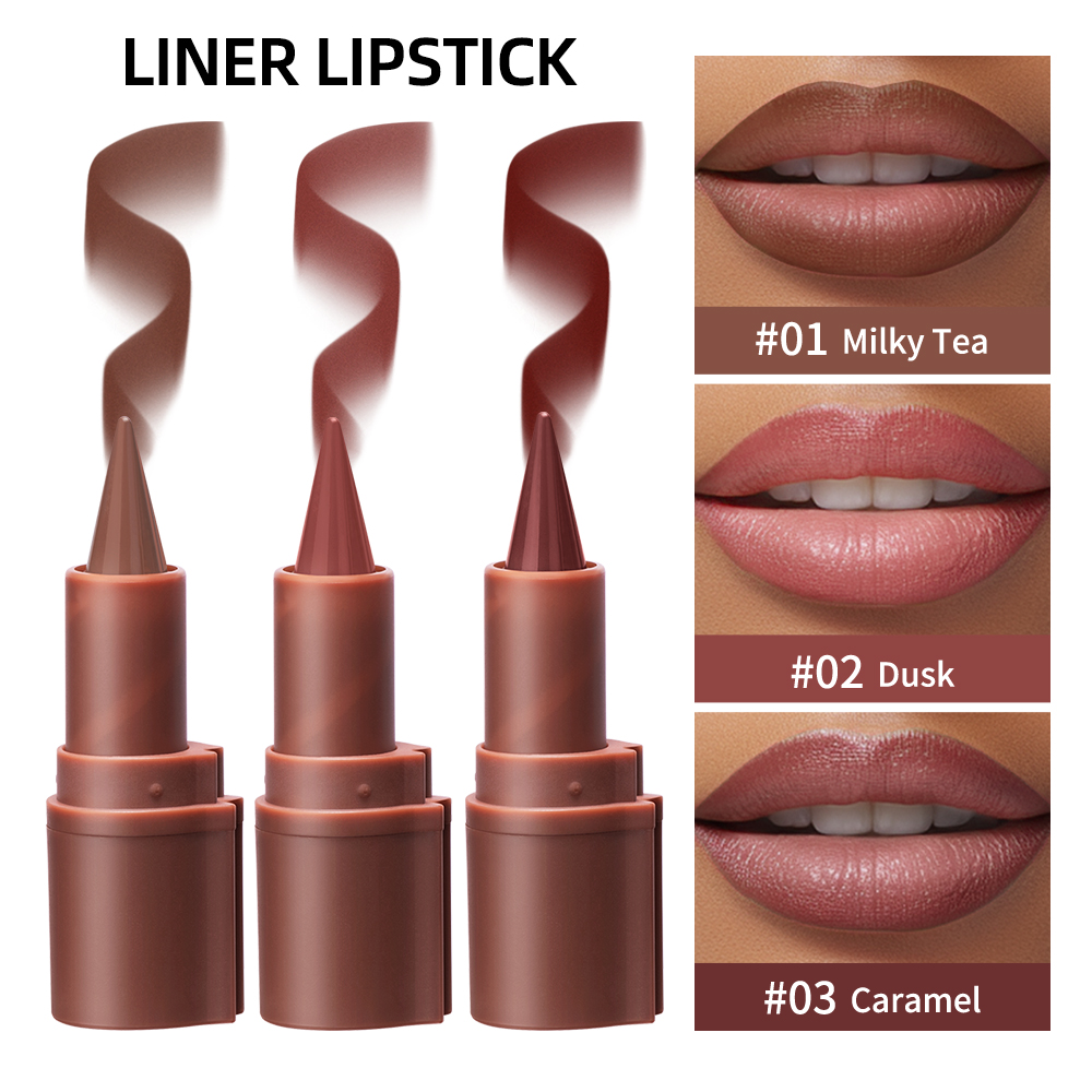Matte Velvet Lip Tint Long Lasting - 5 Farbtonen Farbverlauf-Lippenstift, Matt-Samtiger Lipliner, Wasserfest,