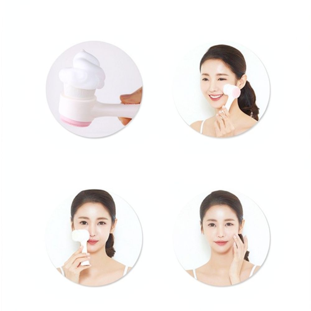 Silicone Face Scrubber Electric - Silikon-Gesichtsreinigungsbürste, manuelle doppelseitige Bürste mit weichen
