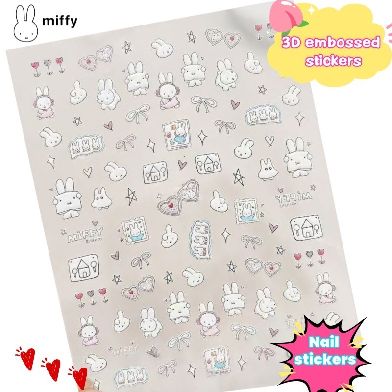 Miffy Cartoon-Nagelaufkleber,  – Nail Art Bewertung und Preis