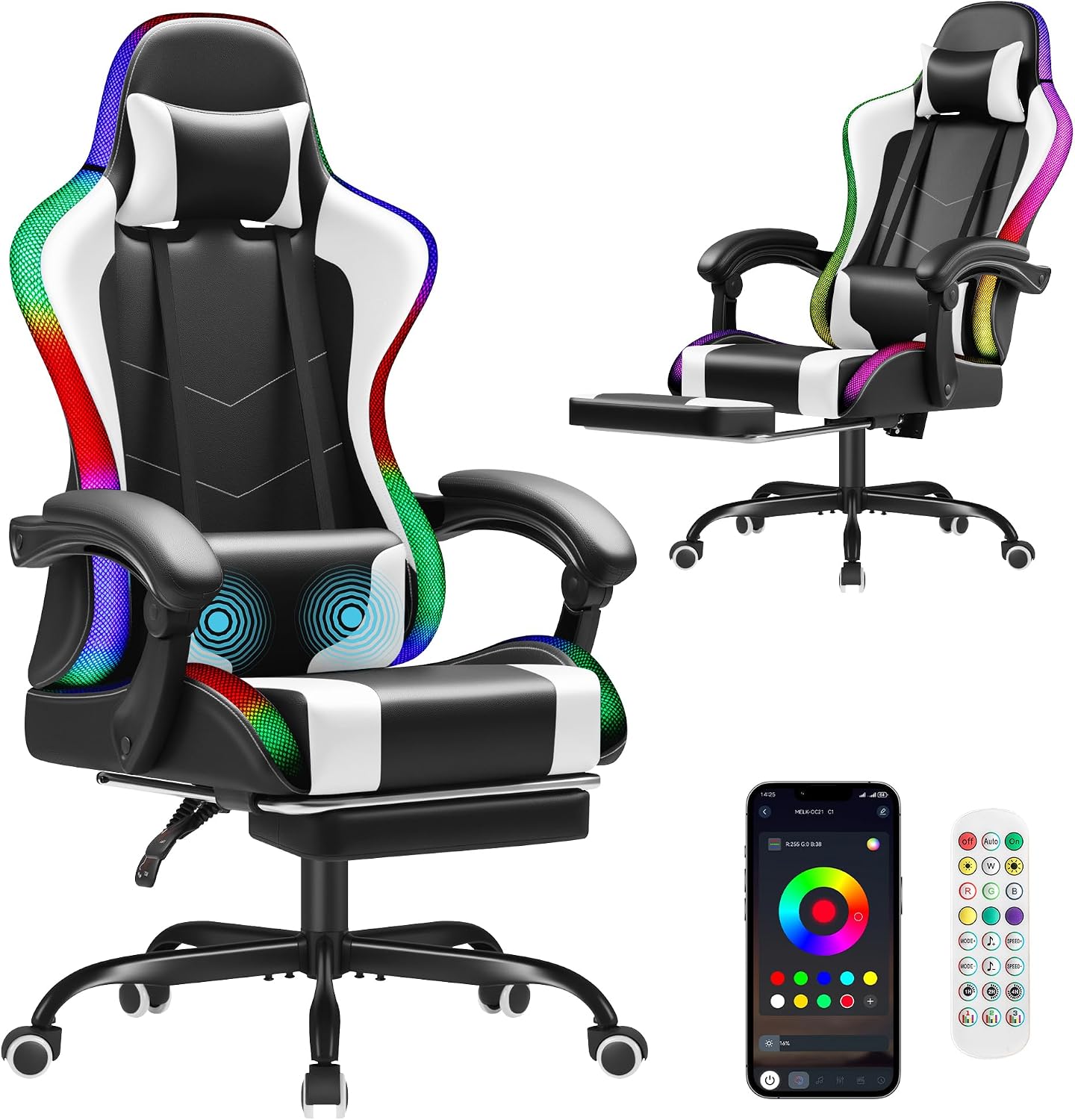 Homall Gaming-Stuhl, ergonomis – Massage Bewertung und Preis