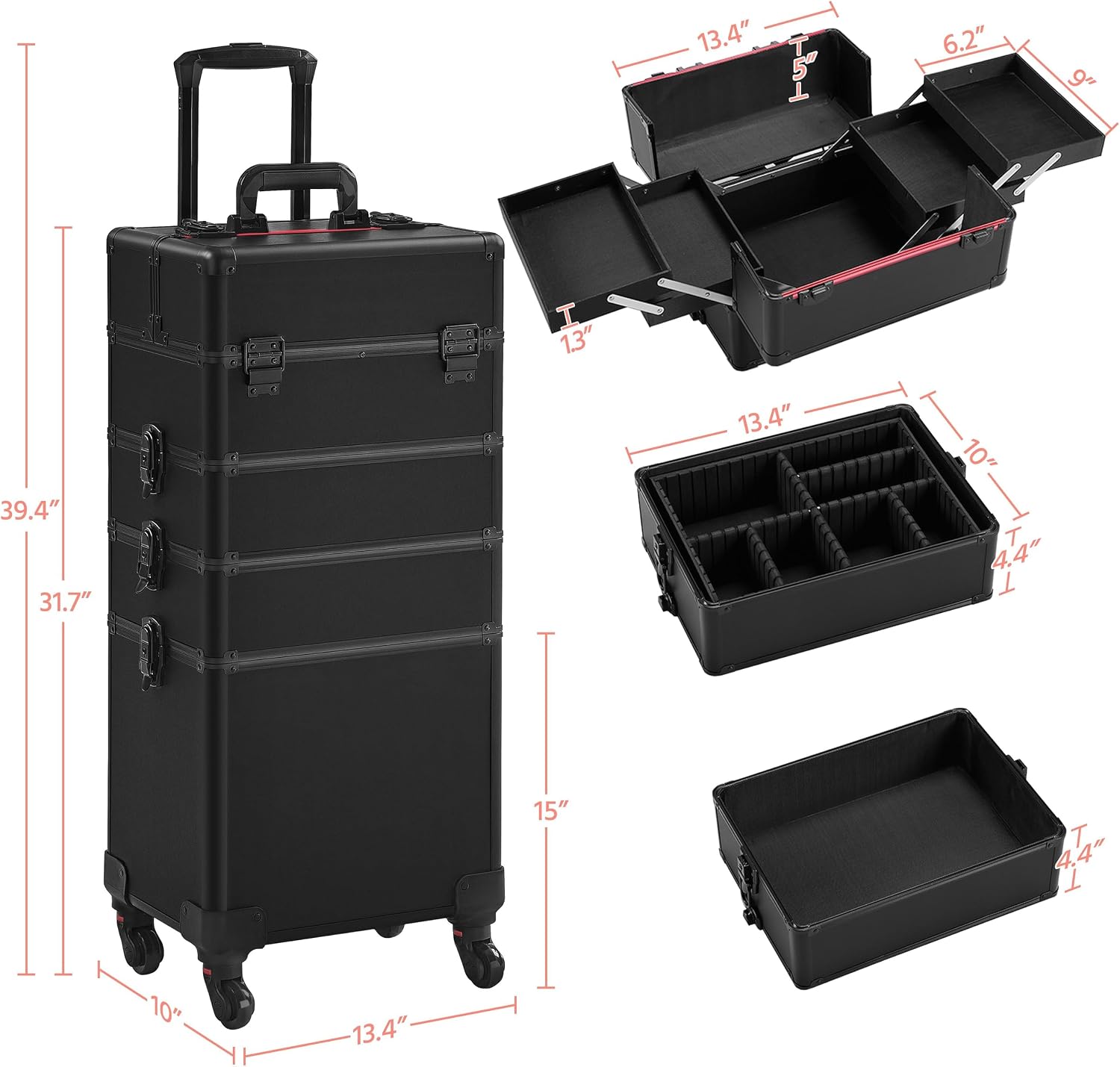 Rollender Make-up-Koffer, Kosm – Makeup Bewertung und Preis